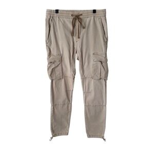 PacSun Men's Beige Cargo Jogger Pants Gorpcore Utility Pockets Streetwear M